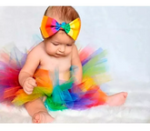 Tutu Arcoiris Falda Niña Ballet Disfraz Unicornio Fiesta Cosplay